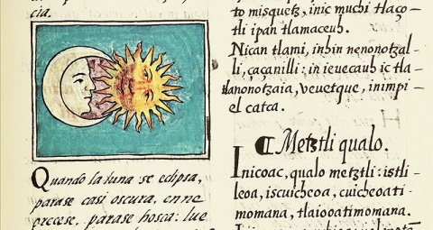 Λεπτομέρεια του Φλωρεντικού Κώδικα του 16ου αιώνα, που δείχνει μια έκλειψη σελήνης. -Κρατικό Πανεπιστημιακό Κέντρο Ερευνών της Αριζόνα.