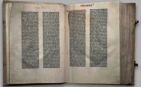 Η Εισαγωγή της Γένεσης σε μια Αγία Γραφή του Γουτεμβέργιου (Βιβλιοθήκη του Κογκρέσου).