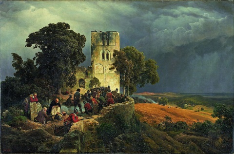 Carl Friedrich Lessing - The Siege (Defense of a Church Courtyard During the Thirty Years’ War)